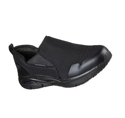 Zapatillas Sin Cordones Skechers Trabajo: Arch Fit SR - Tineid Hombre Negras | TT39D_AR