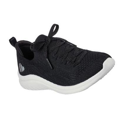 Zapatillas Sin Cordones Skechers Ultra Flex 2.0 - Classic Niña Negras Blancas | 5620W_AR