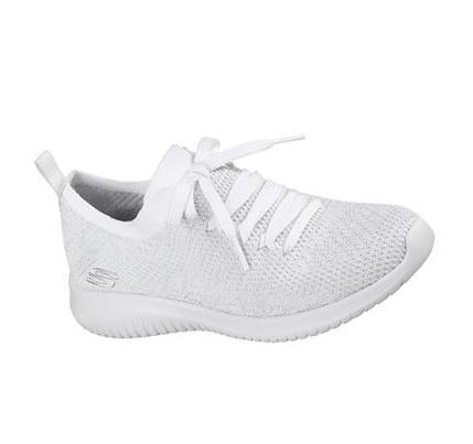 Zapatillas Sin Cordones Skechers Ultra Flex - Salutations Mujer Blancas Plateadas | T69AA_AR