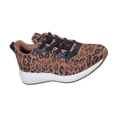 Zapatillas Skechers BOBS Deporte Squad - Mighty Cat Mujer Leopardo | 66AAL_AR