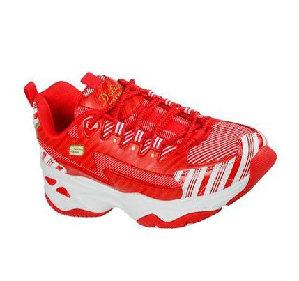 Zapatillas Skechers D'Lites 4.0 - Candy Canes Mujer Rojas Blancas | 51230_AR