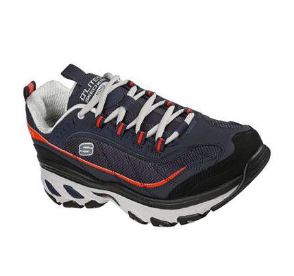 Zapatillas Skechers D'Lites Arch Fit - Better Self Hombre Azul Marino Naranjas | 556AA_AR