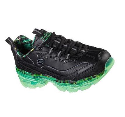 Zapatillas Skechers D'Lites Crystal - Glam Rocker Mujer Negras Verde | 52A8B_AR