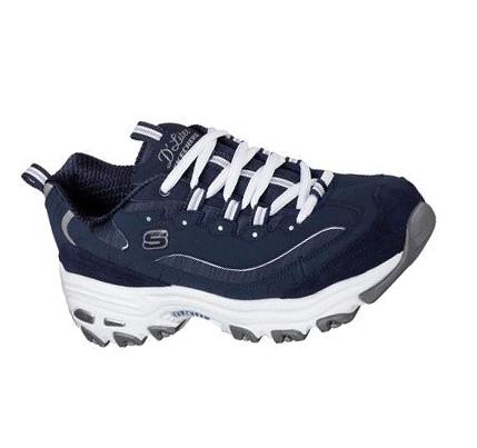 Zapatillas Skechers D'Lites - Me Time Mujer Azul Marino Blancas | I523B_AR