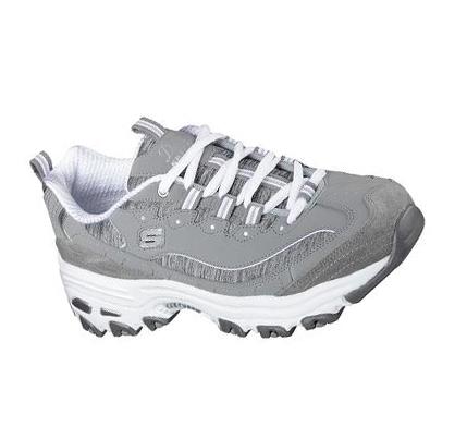 Zapatillas Skechers D'Lites - Me Time Mujer Gris Blancas | I5A8L_AR