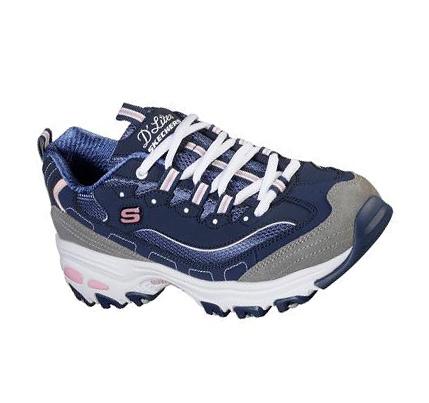 Zapatillas Skechers D'Lites - New Journey Mujer Azul Marino Gris | I5T38_AR