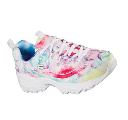 Zapatillas Skechers D'Lites - Stellar Lona Mujer Blancas Multicolor | 50A8W_AR