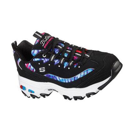 Zapatillas Skechers D'Lites - Summer Fiesta Mujer Negras Multicolor | I6A8S_AR