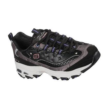 Zapatillas Skechers D'Lites - Vibrant Night Mujer Negras Plateadas | T09AB_AR