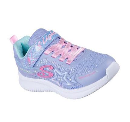 Zapatillas Skechers Jumpsters - Wishful Star Niña Lavanda Rosas | T120B_AR