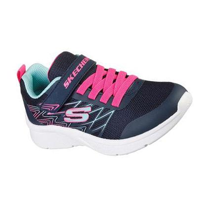 Zapatillas Skechers Microspec - Bold Delight Niña Azul Marino | T8A5E_AR