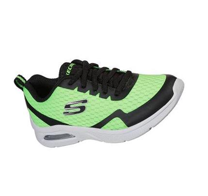 Zapatillas Skechers Microspec Max Niño Verde Negras | A1A58_AR