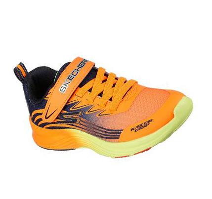 Zapatillas Skechers Razor Grip Niño Naranjas Azul Marino | I9A5G_AR