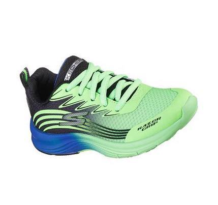 Zapatillas Skechers Razor Grip - Sonictron Niño Verde Azules | I895D_AR