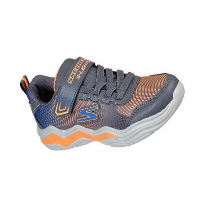 Zapatillas Skechers S Lights: Erupters IV Niño Gris Naranjas | I1T0A_AR