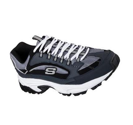 Zapatillas Skechers Stamina - Cutback Hombre Azul Marino Negras | 39893_AR