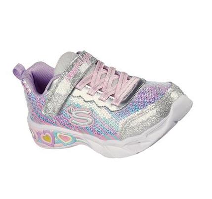 Zapatillas Skechers Sweetheart Lights - Let's Shine Niña Plateadas Multicolor | T195E_AR