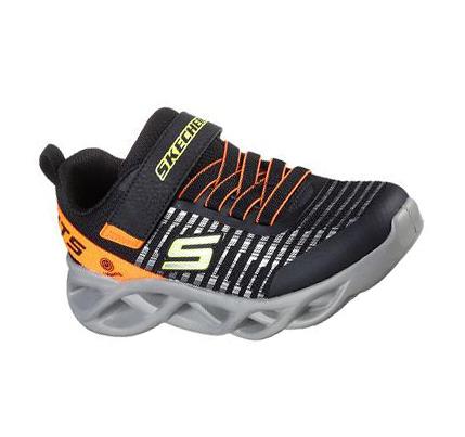 Zapatillas Skechers Twisty Brights - Novlo Niño Negras Naranjas | I2A5D_AR