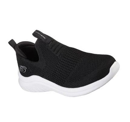 Zapatillas Skechers Ultra Flex 2.0 - Mirkon Niño Negras Blancas | T96T3_AR