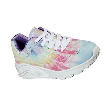 Zapatillas Skechers Uno Lite - Cloudy Dye Niña Blancas Multicolor | 60T00_AR