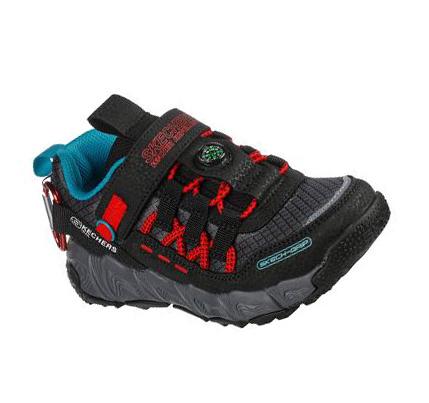 Zapatillas Skechers Velocitrek - Pro Scout Niño Negras Rojas | 8053E_AR