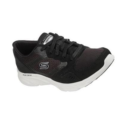 Zapatos Casuales Skechers Relaxed Fit: D'Lux Comodidad - Plenty Success Mujer Negras Blancas | A963Q_AR