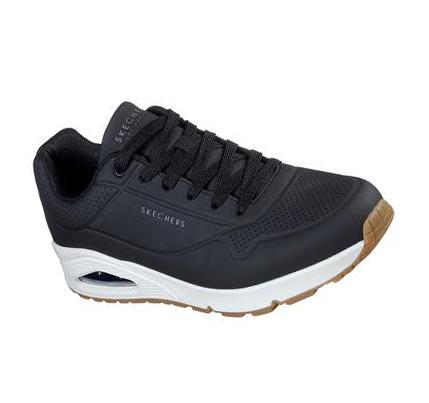 Zapatos Casuales Skechers Uno - Stand On Air Hombre Negras Blancas | A1390_AR