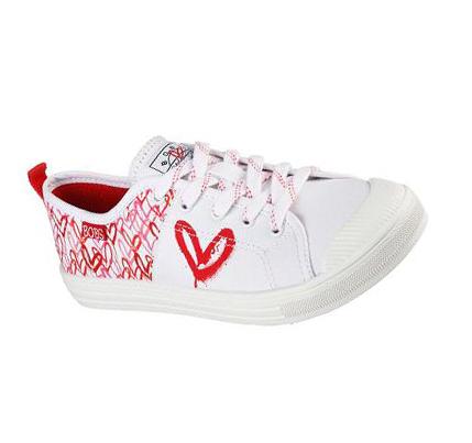 Zapatos Casuales Skechers x JGoldcrown: BOBS B Cool - All Corazon Mujer Blancas Rojas Rosas | A399A_AR