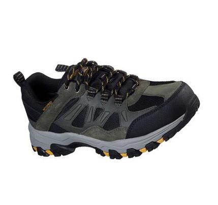 Zapatos De Senderismo Skechers Relaxed Fit: Selmen - Enago Hombre Verde Oliva Negras | A583A_AR