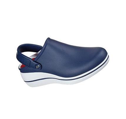 Zapatos De Trabajo Skechers Amreli Mujer Azul Marino Blancas | AT960_AR