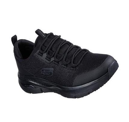 Zapatos De Trabajo Skechers Arch Fit SR - Visalia Mujer Negras | 3896B_AR