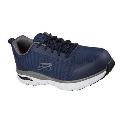 Zapatos De Trabajo Skechers Arch Fit SR - Ringstap Alloy Puntera Hombre Azul Marino | T036C_AR