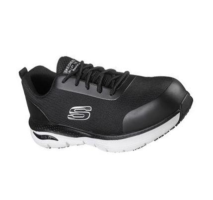 Zapatos De Trabajo Skechers Arch Fit SR - Ringstap Alloy Puntera Hombre Negras Blancas | T061B_AR