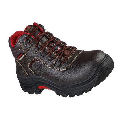 Zapatos De Trabajo Skechers Burgin - Coralrow Comp Puntera Mujer Marrones | 6296W_AR