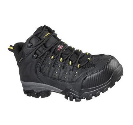 Zapatos De Trabajo Skechers Delleker - Lakehead ST Hombre Negras Amarillo | 53610_AR