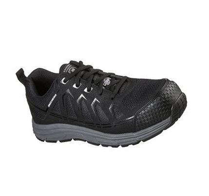 Zapatos De Trabajo Skechers Malad Comp Puntera Hombre Negras | A1610_AR