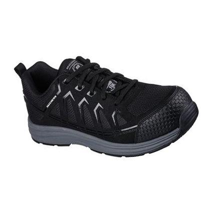 Zapatos De Trabajo Skechers Malad II Comp Puntera Hombre Negras | AT110_AR