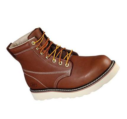 Zapatos De Trabajo Skechers Pettus - Lebaum Hombre Marrones | 61110_AR