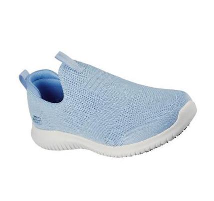 Zapatos De Trabajo Skechers Relaxed Fit: Ultra Flex SR Mujer Azules Claro Blancas | A221X_AR