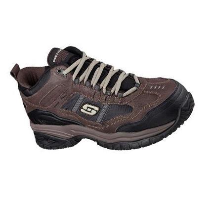 Zapatos De Trabajo Skechers Relaxed Fit: Soft Stride - Canopy Comp Puntera Hombre Marrones | A361E_AR