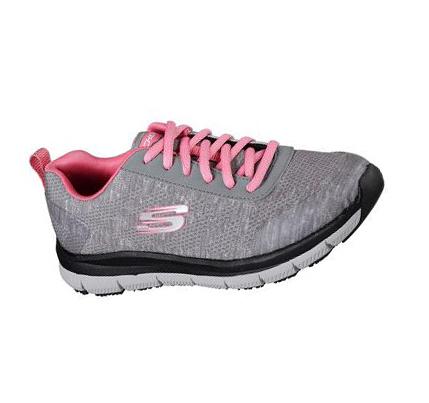 Zapatos De Trabajo Skechers Relaxed Fit: Comodidad Flex SR - HC Pro SR Mujer Gris Rosas | A6T1D_AR