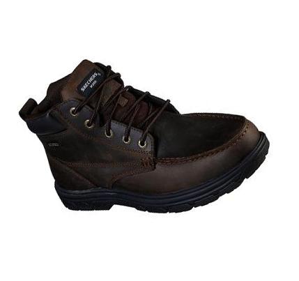 Zapatos De Trabajo Skechers Relaxed Fit: Vicksburk - Gentain WP Hombre Marrones | A886A_AR