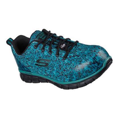 Zapatos De Trabajo Skechers Sure Pista - Saivy Mujer Verde Multicolor | 6021B_AR