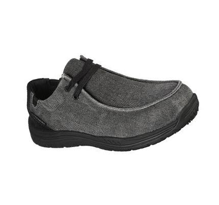 Zapatos Oxford Skechers Trabajo: Otsego - Onerous Alloy Puntera Hombre Negras | 3361A_AR