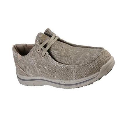 Zapatos Oxford Skechers Trabajo: Otsego - Onerous Alloy Puntera Hombre Marrones | 3386L_AR